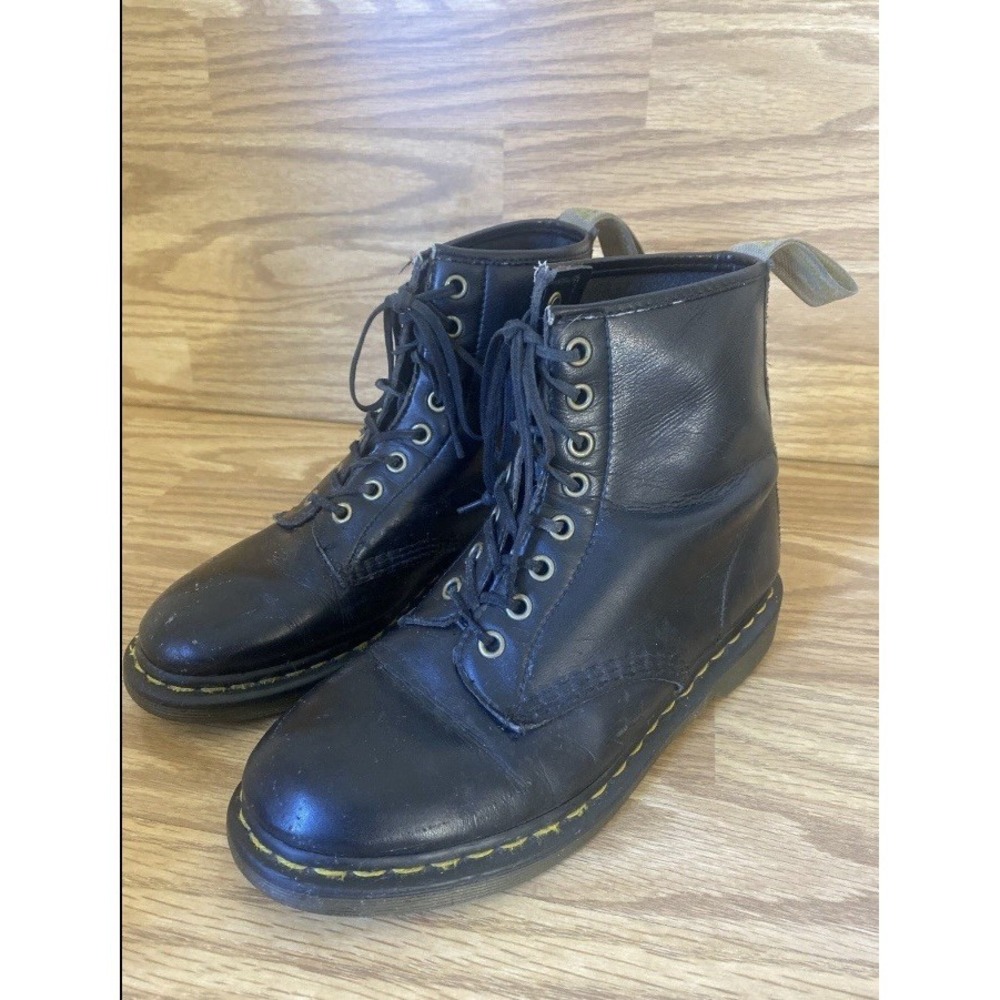 Dr. Martens 1460 Black Leather Lace-Up Boots Women's Size 8 EU 39 Classic